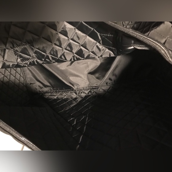 Vintage Womens DSW QUILTED WEEKENDER Duffle Bag Black Limited Tote Kors Coach Lv - Picture 10 of 16